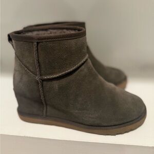 UGG Dark Gray Suede Ankle Booties